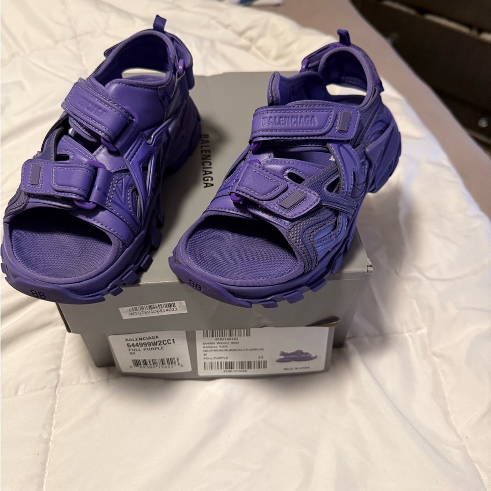Balenciaga Kids Purple Sandals